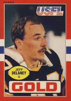 1985 Topps USFL Jeff Delaney #30 Football Card