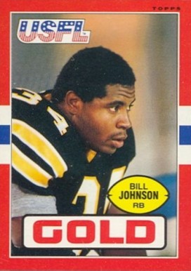 1985 Topps USFL Bill Johnson #33 Football Card