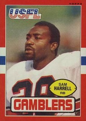 1985 Topps USFL Sam Harrell #43 Football Card