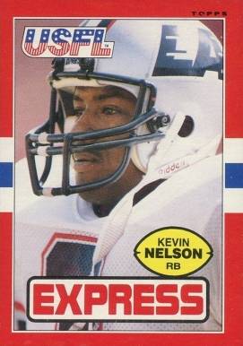 1985 Topps USFL Kevin Nelson #60 Football Card