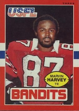 1985 Topps USFL Marvin Harvey #129 Football Card