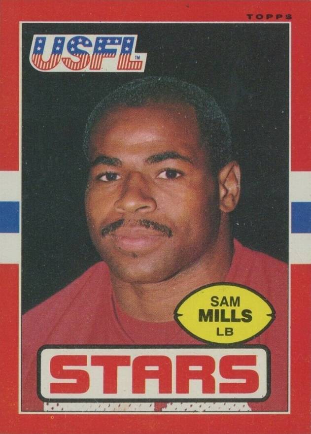 1985 Topps USFL Sam Mills #19 Football Card
