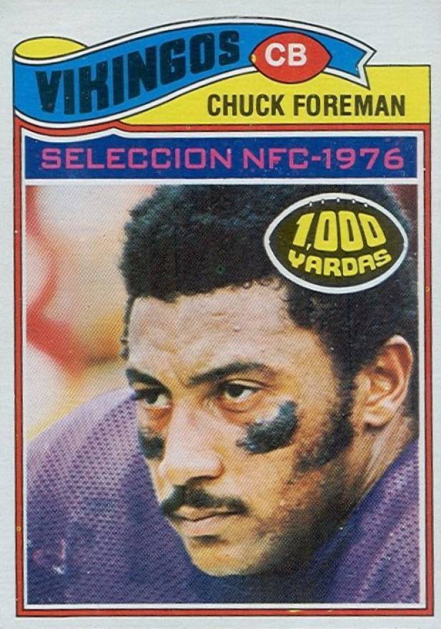 1977 Topps Mexican Chuck Foreman #500 Football Card