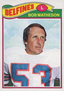 1977 Topps Mexican Bob Matheson #352 Football Card