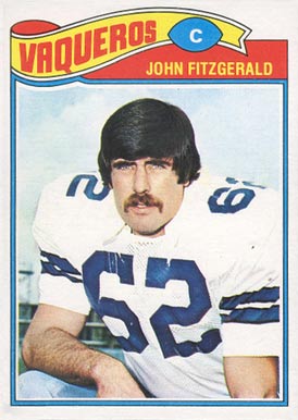 1977 Topps Mexican John Fitzgerald #447 Football Card