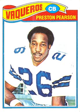 1977 Topps Mexican Preston Pearson #395 Football Card
