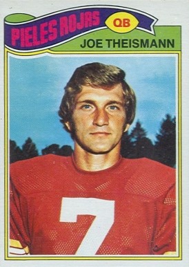 1977 Topps Mexican Joe Theismann #74 Football Card