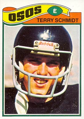1977 Topps Mexican Terry Schmidt #339 Football Card