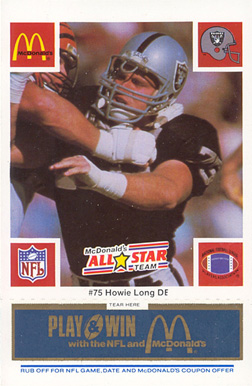 1984 Topps #111 Howie Long Raiders RC ROOKIE PSA 8 NM-MT Graded Football Card 