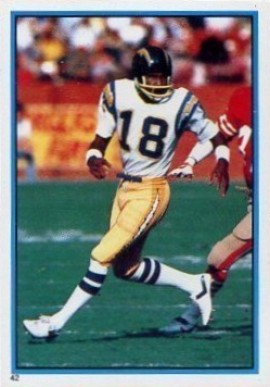 1985 Topps Stickers Charlie Joiner #42 Football Card