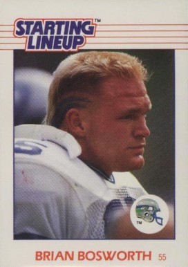 1988 Kenner Starting Lineup Brian Bosworth #9 Football Card