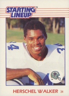 1988 Kenner Starting Lineup Herschel Walker #124 Football Card