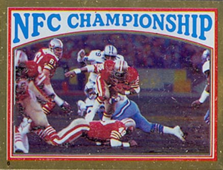 1982 Topps Sticker NFC Champions 49'ers #6 Football Card