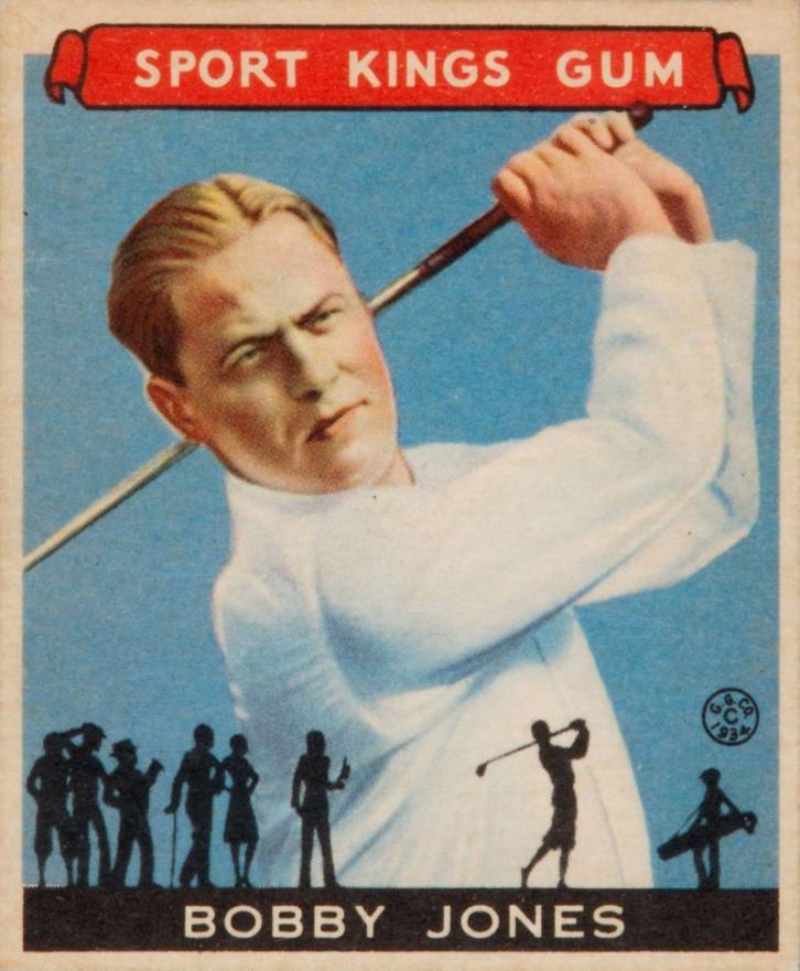 1933 Sport Kings Bobby Jones #38 Golf Card