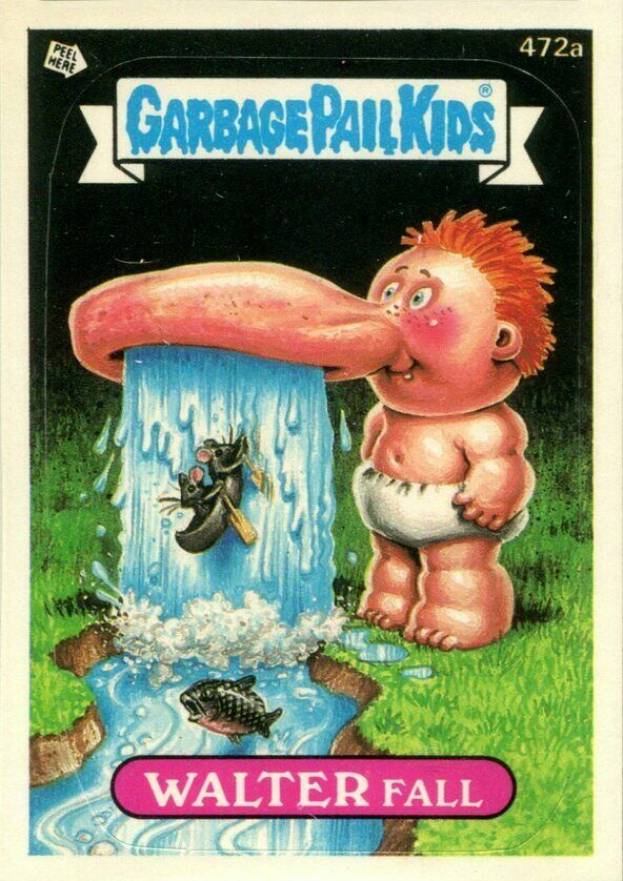1988 Garbage Pail Kids Stickers Walter Fall #472a Non-Sports Card