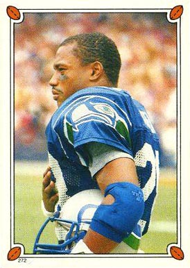 1987 Topps Stickers Curt Warner #272 Football Card