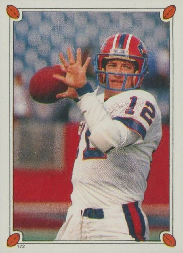 1987 Topps Stickers Jim Kelly #172 Football Card