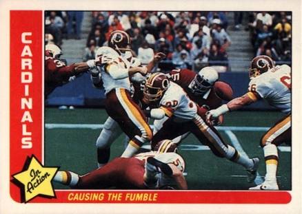 1985 Fleer Team Action Cardinals-Chasing the fumble #69 Football Card