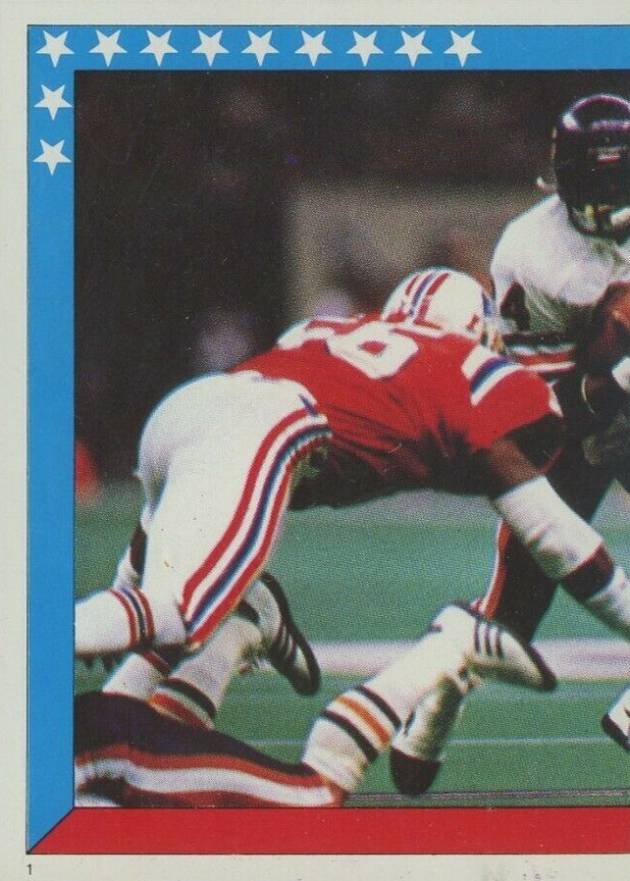 1986 Topps Stickers Walter Payton #1 Football Card