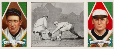 1912 Hassan Triple Folders Knight catches a Runner #88 Baseball Card
