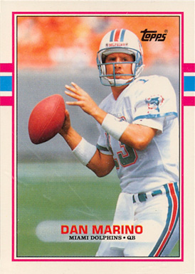 1989 Topps American/UK Dan Marino #33 Football Card