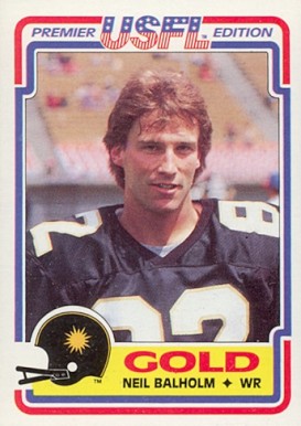 1984 Topps USFL Neil Balholm #25 Football Card