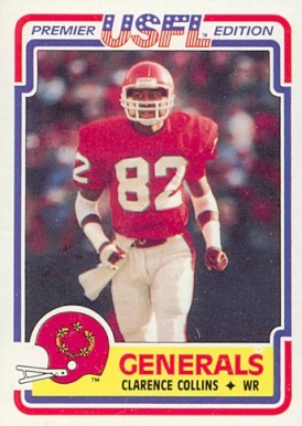 1984 Topps USFL Clarence Collins #69 Football Card