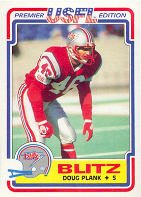 1984 Topps USFL Doug Plank #24 Football Card