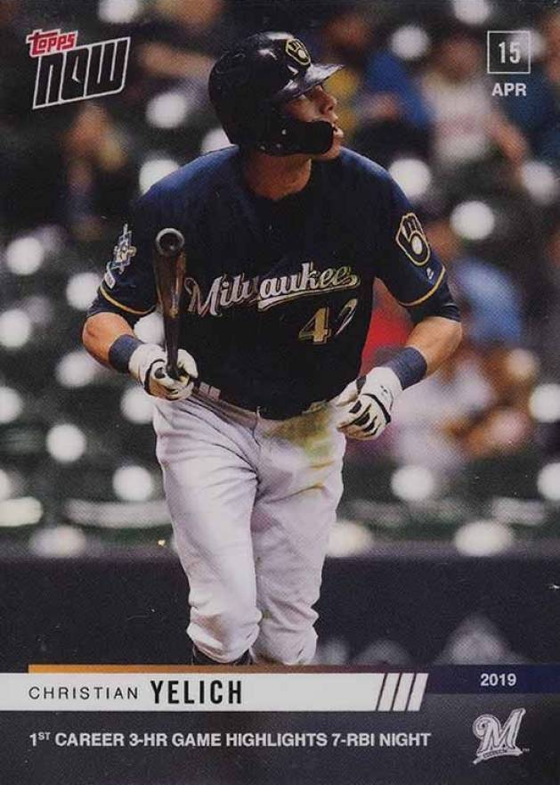 2019 Topps Now Christian Yelich #90 Baseball Card