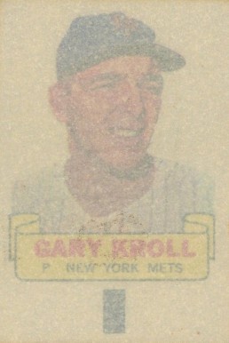 1966 Topps Rub-Offs Gary Kroll #49 Baseball Card
