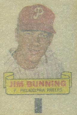 1966 Topps Rub-Offs Jim Bunning #12 Baseball Card