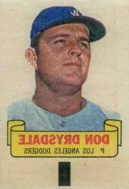 1966 Topps Rub-Offs Don Drysdale #24 Baseball Card