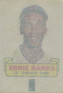 1966 Topps Rub-Offs Ernie Banks #7 Baseball Card