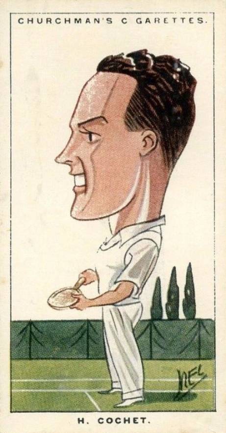 1928 W.A. & A.C. Churchman Men of the Moment-Small H. Cochet #37 Other Sports Card