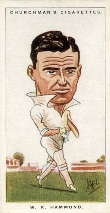 1928 W.A. & A.C. Churchman Men of the Moment-Small W.R. Hammond #19 Other Sports Card