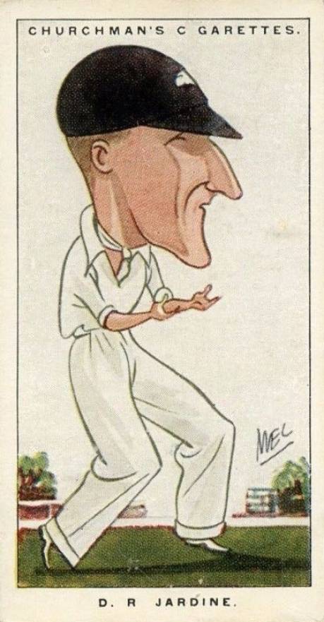 1928 W.A. & A.C. Churchman Men of the Moment-Small D.R. Jardine #21 Other Sports Card