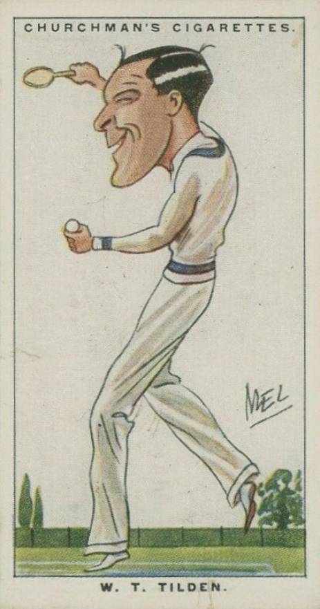 1928 W.A. & A.C. Churchman Men of the Moment-Small W.T. Tilden #43 Other Sports Card