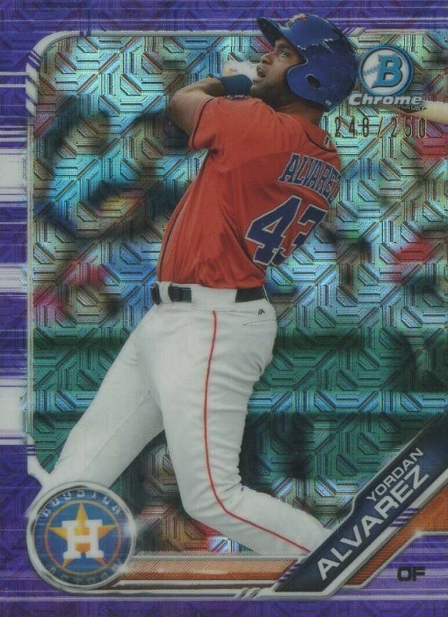 2019 Bowman Mega Box Chrome Yordan Alvarez #123 Baseball Card