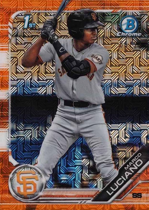 2019 Bowman Mega Box Chrome Marco Luciano #82 Baseball Card