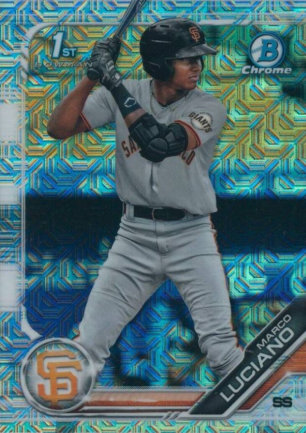2019 Bowman Mega Box Chrome Marco Luciano #82 Baseball Card