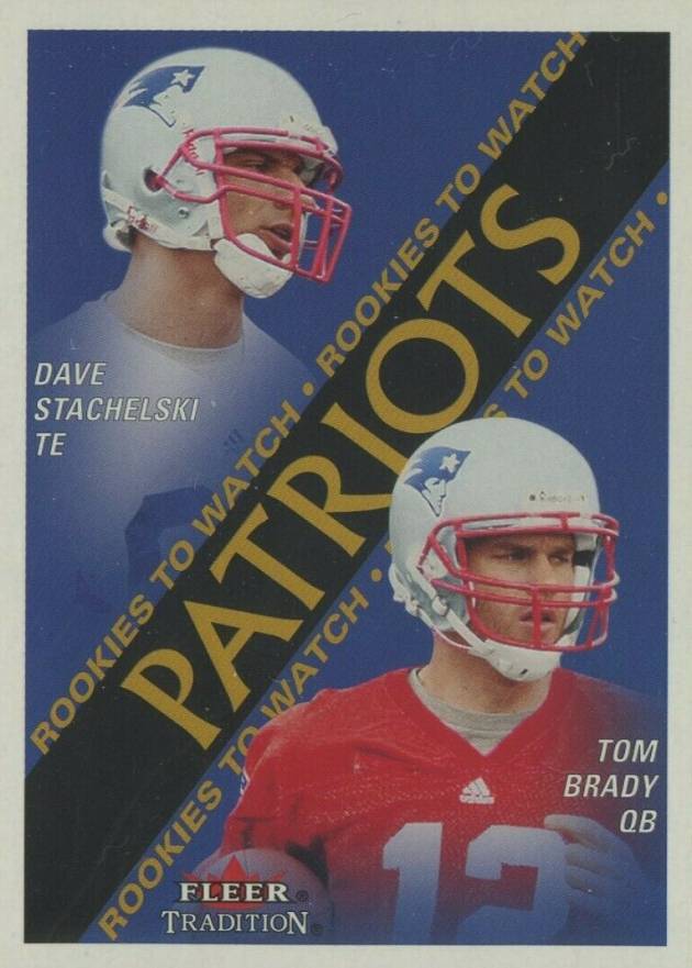 2000 Fleer Dave Stachelski/Tom Brady #352 Football Card