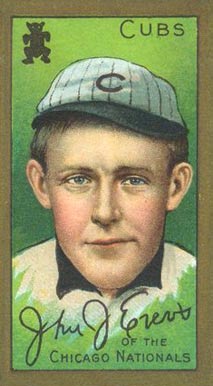 1911 Gold Borders Broadleaf Johnny Evers #65 Baseball Card