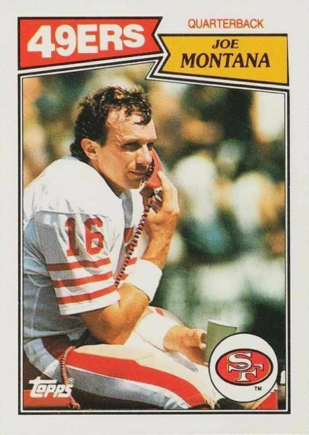 1987 Topps American/UK Joe Montana #29 Football Card