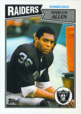 1987 Topps American/UK Marcus Allen #48 Football Card