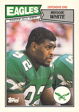 1987 Topps American/UK Reggie White #61 Football Card