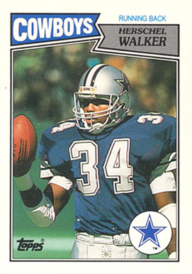 1987 Topps American/UK Herschel Walker #58 Football Card
