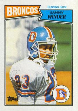 1987 Topps American/UK Sammy Winder #7 Football Card