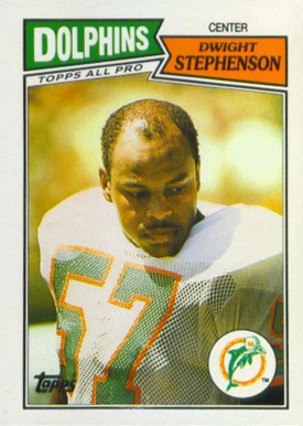 1987 Topps American/UK Dwight Stephenson #54 Football Card