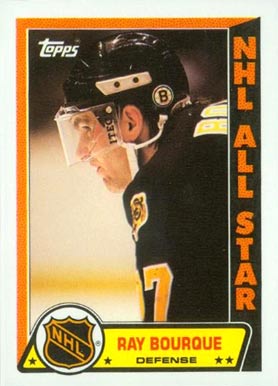 1989 Topps Stickers Ray Bourque #7 Hockey Card
