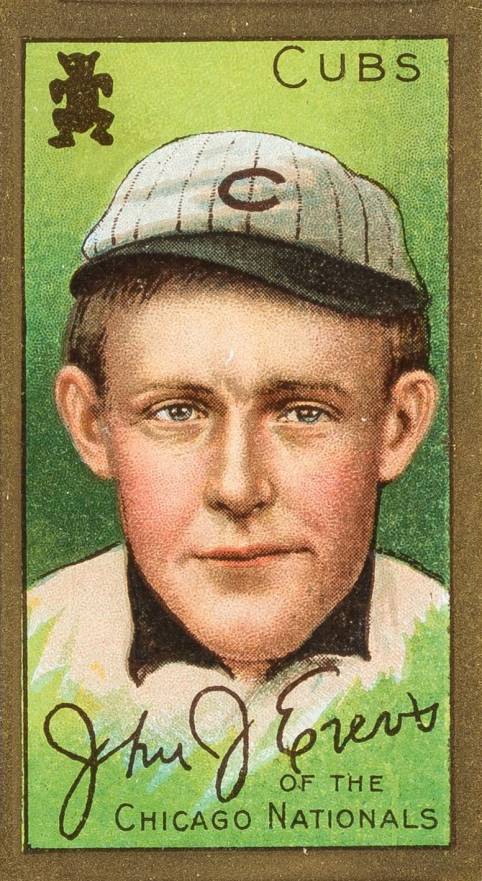 1911 Gold Borders Johnny Evers #65 Baseball Card